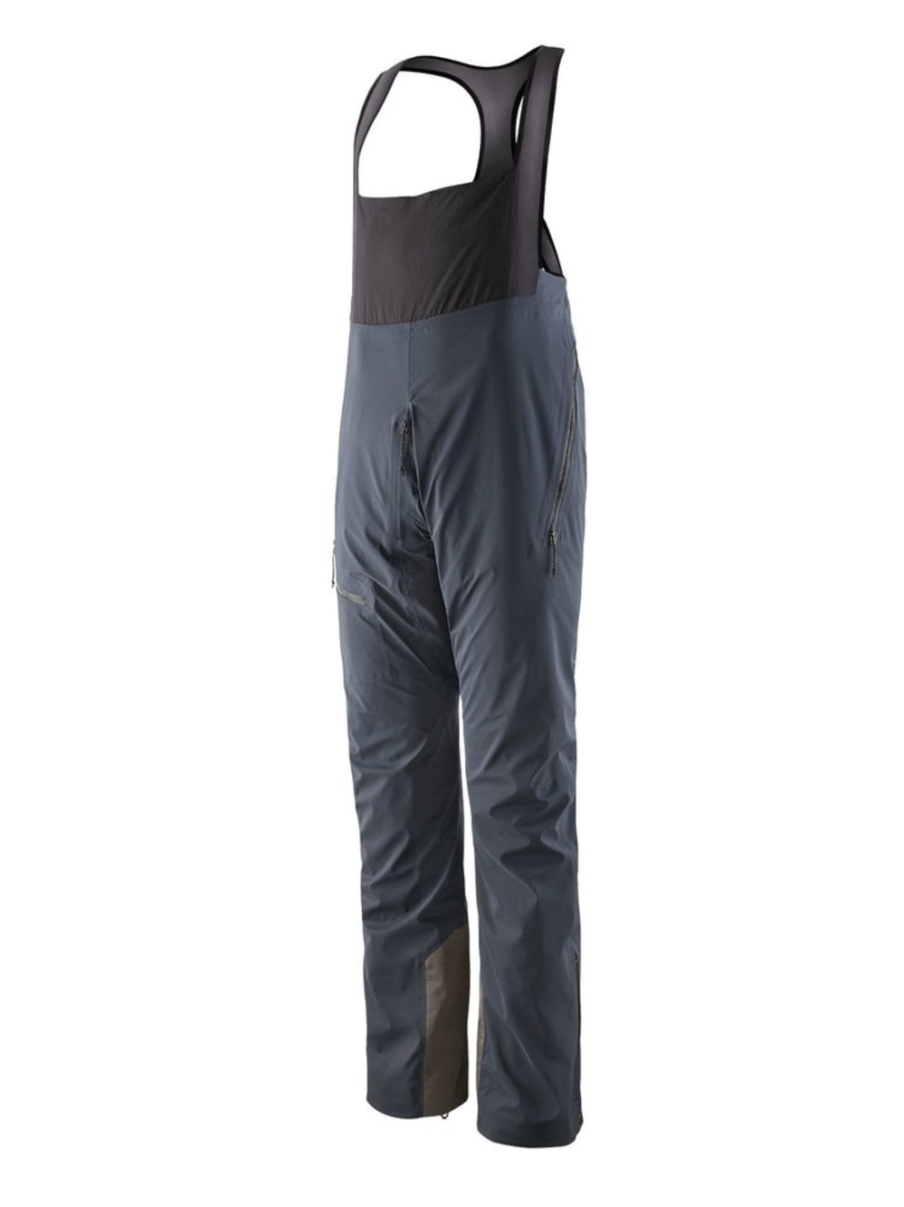Patagonia Men's Two-Tone Bib Pants in Black and Slate